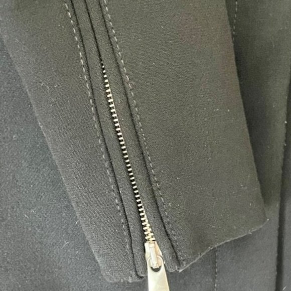 Zara Trafaluc Ponte Knit Moto Cropped Jacket Zippers - Black - S - Picture 4 of 10